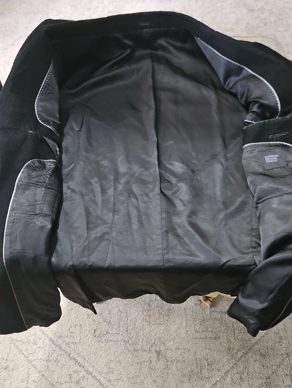 Express Black Corduroy Men's Blazer Jacket Size 44R